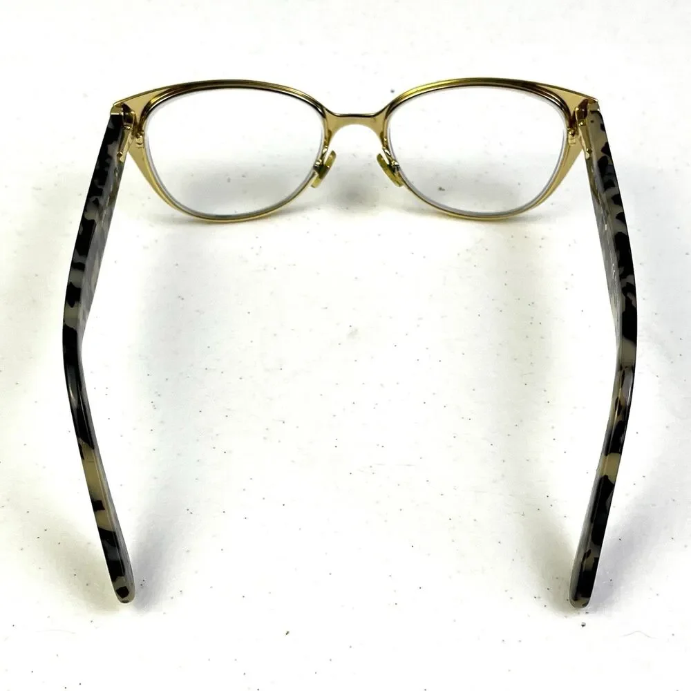 Kate Spade Eyeglasses Frame Jaydee Black Gold/Tortoise Cat Eye 140 Hard Case